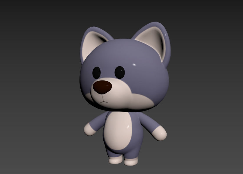 Character023 Wolf 3D model_9
