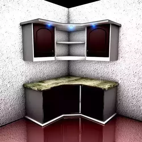 Corner Cabinets of Kitchen 3D model