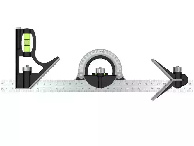Combination Square Set 3D model