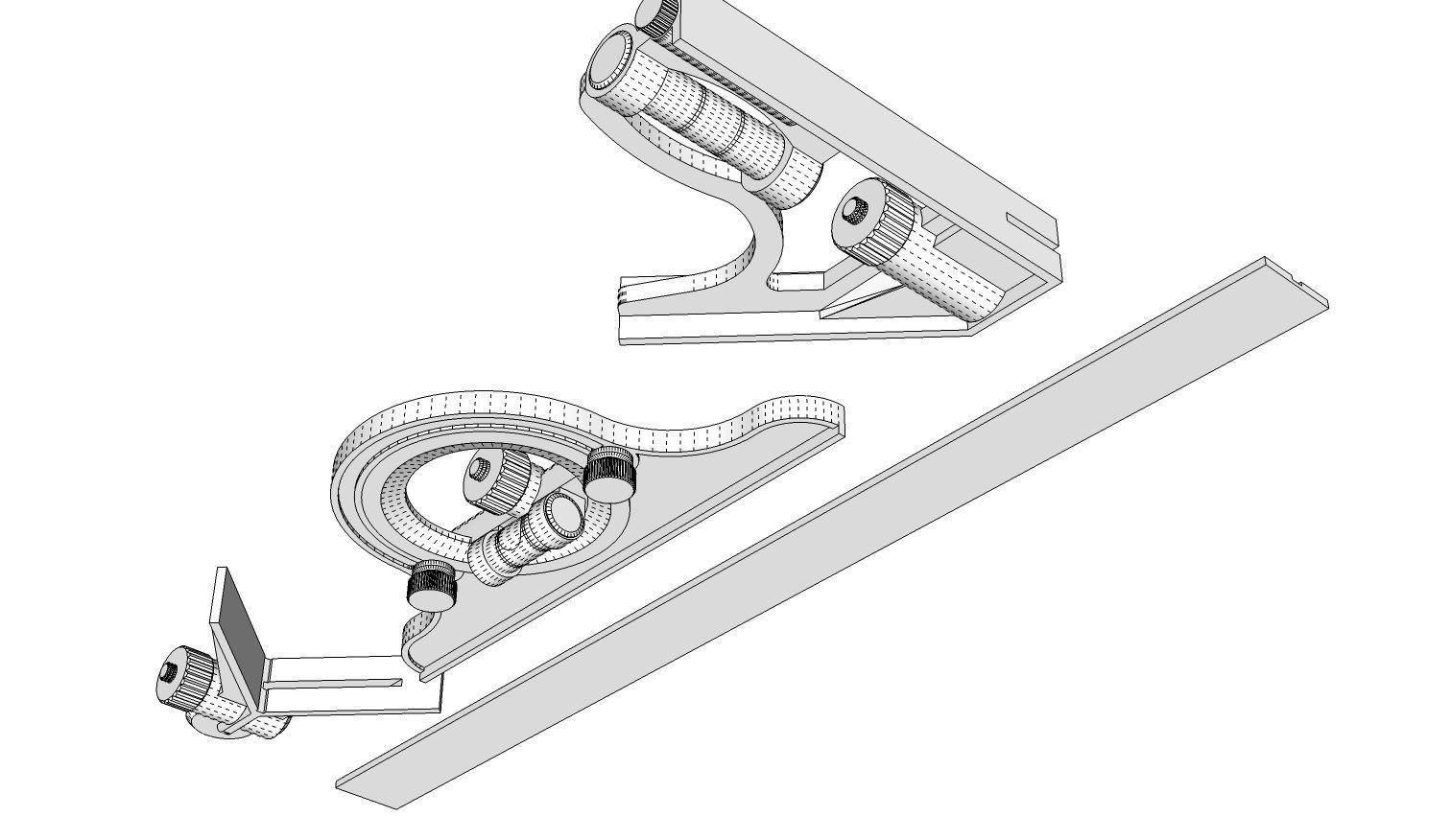 Combination Square Set 3D model_18