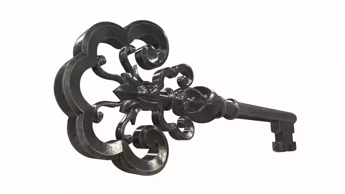 Skeleton ornamental key 3 3D model