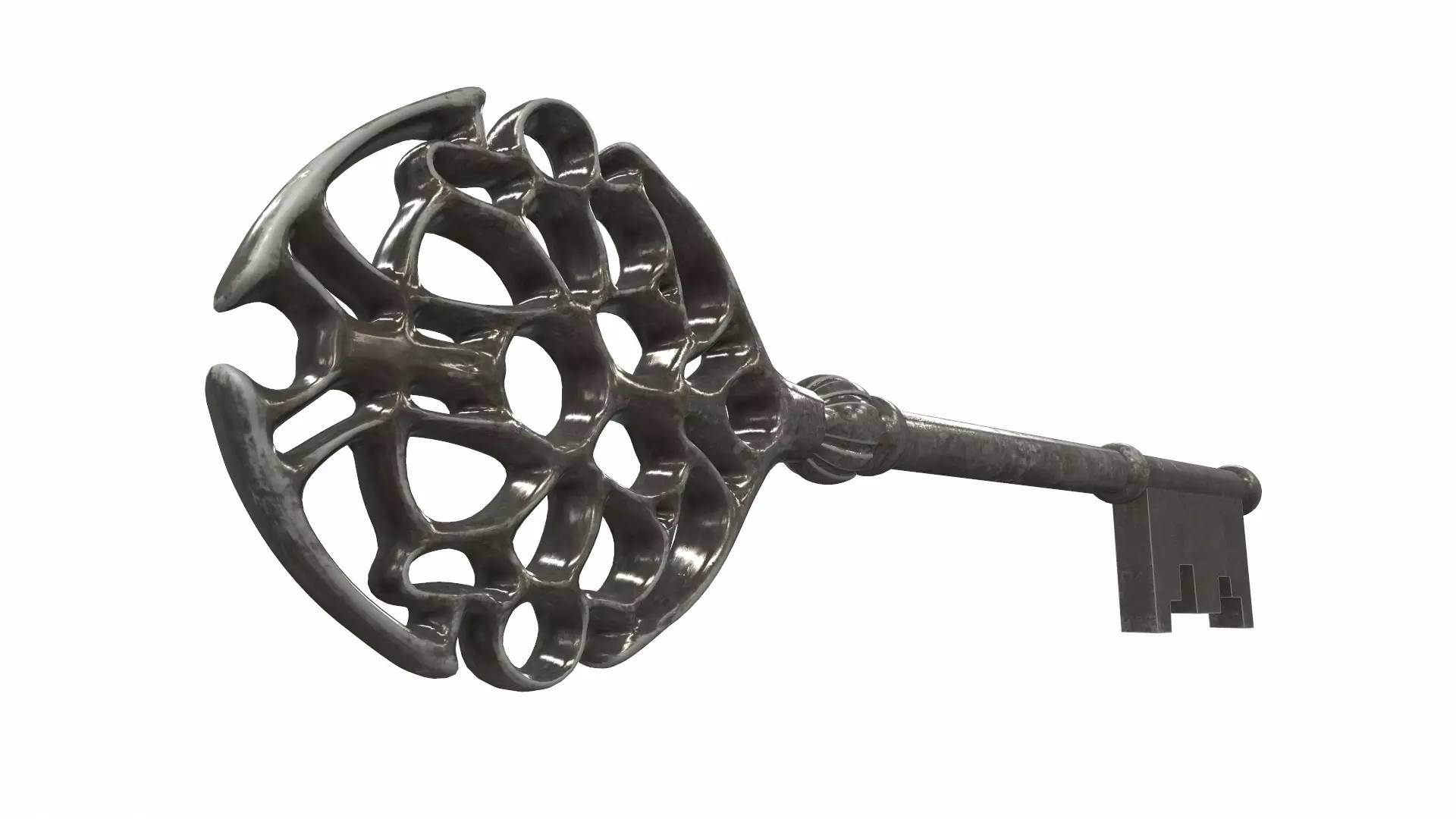 Skeleton ornamental key 4 3D model