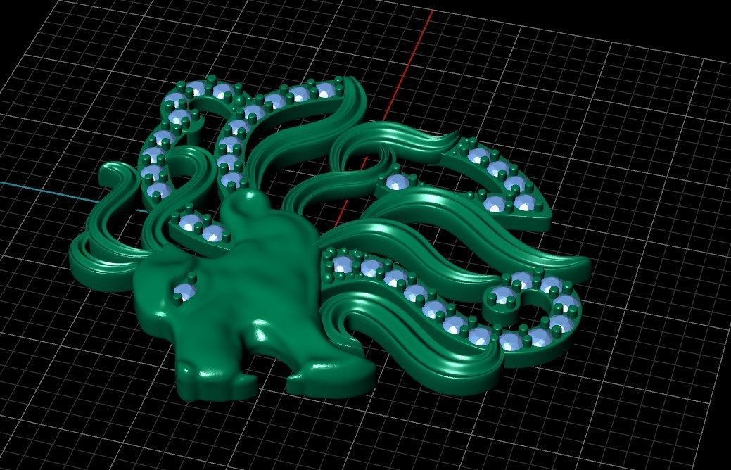 Pendant ak10 3D print model_9