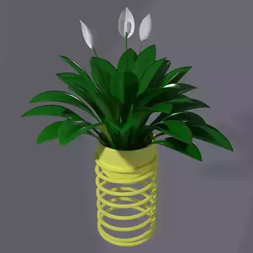 Spatifilum Flower pot with spiral holder - modern design 3D model