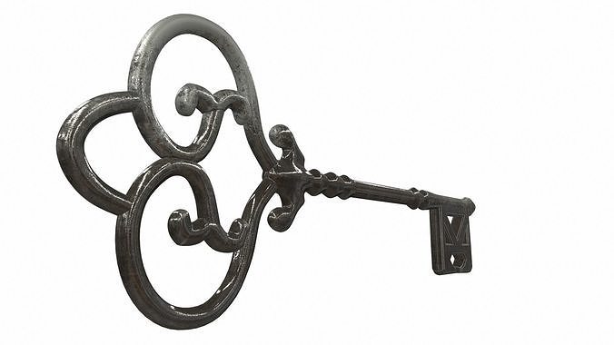 Ornamental key 4 3D model