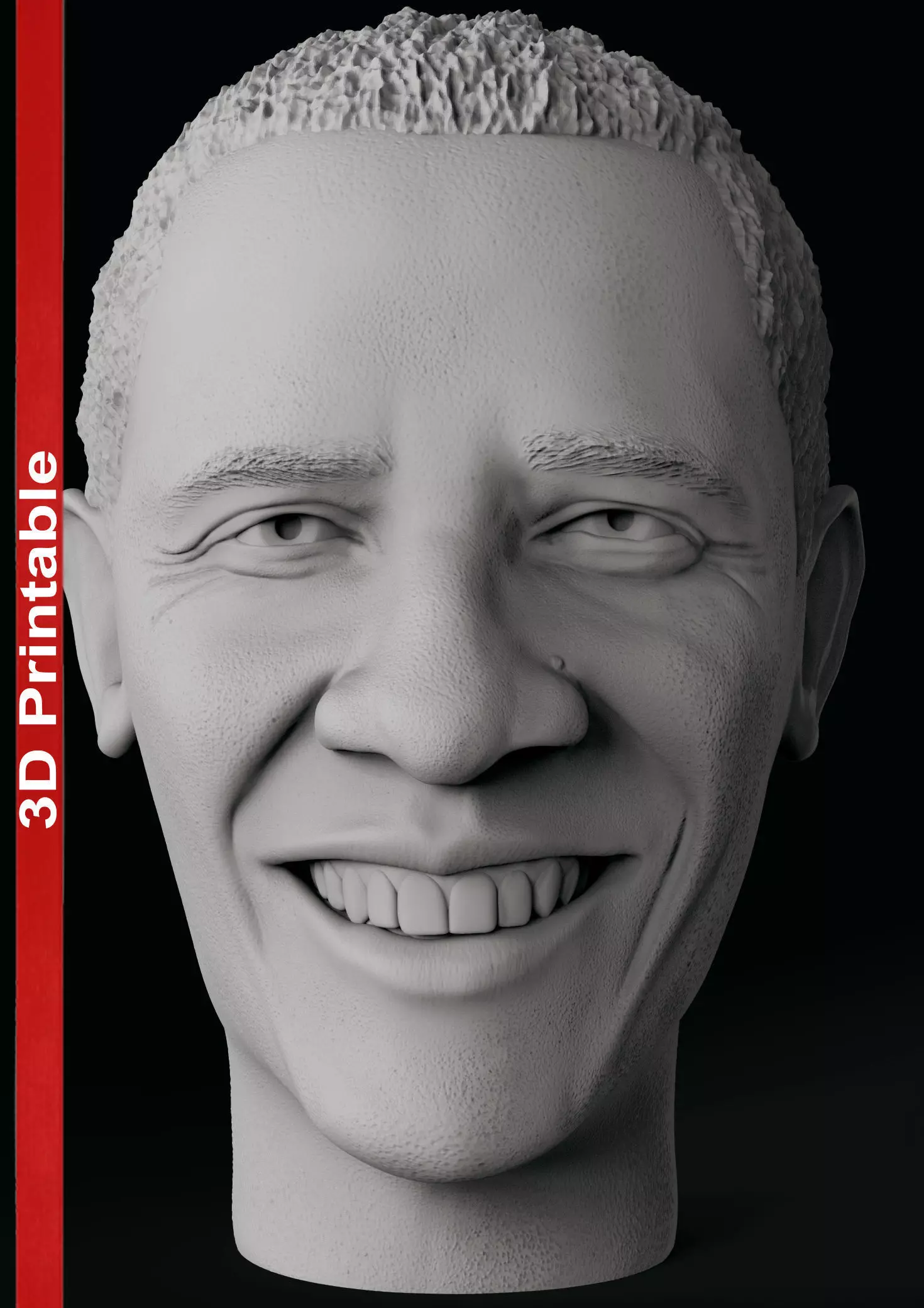 Barack Obama Head  3D print model_0