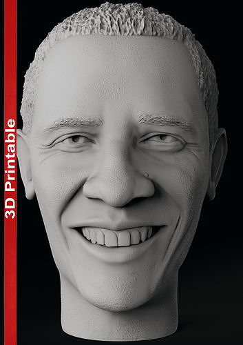 Barack Obama Head  3D print model