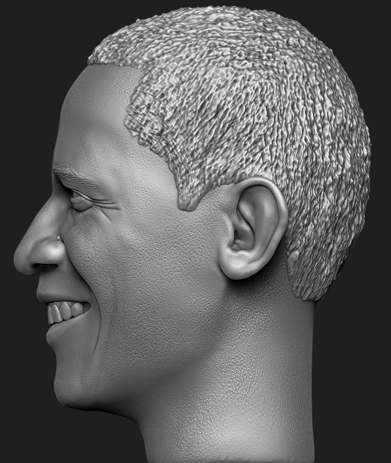 Barack Obama Head  3D print model_4
