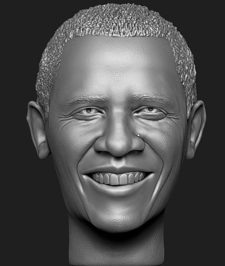 Barack Obama Head  3D print model_2
