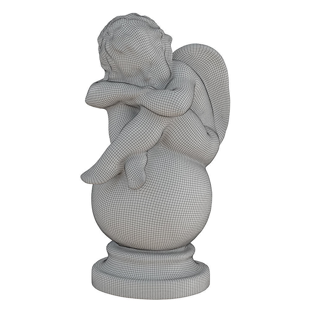 Sculpture Angel Boy 3D model_6