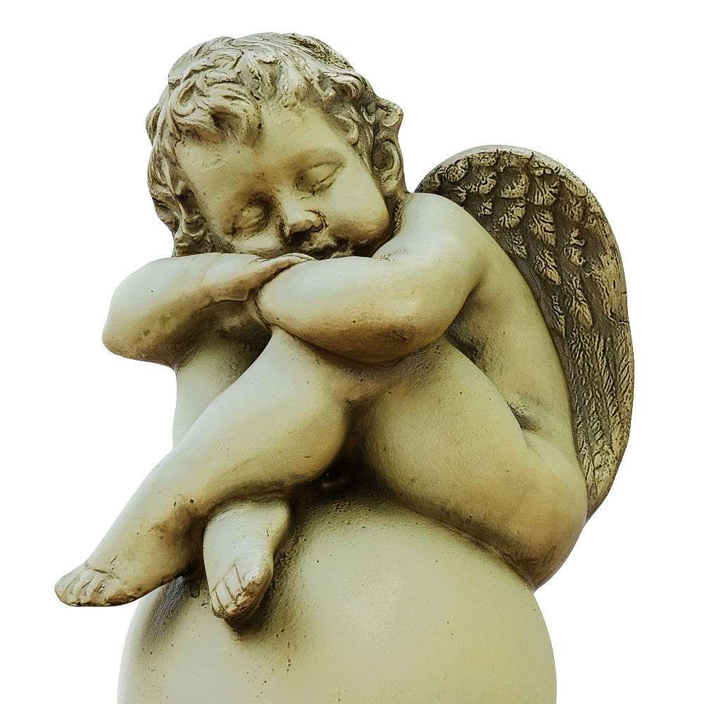 Sculpture Angel Boy 3D model_5