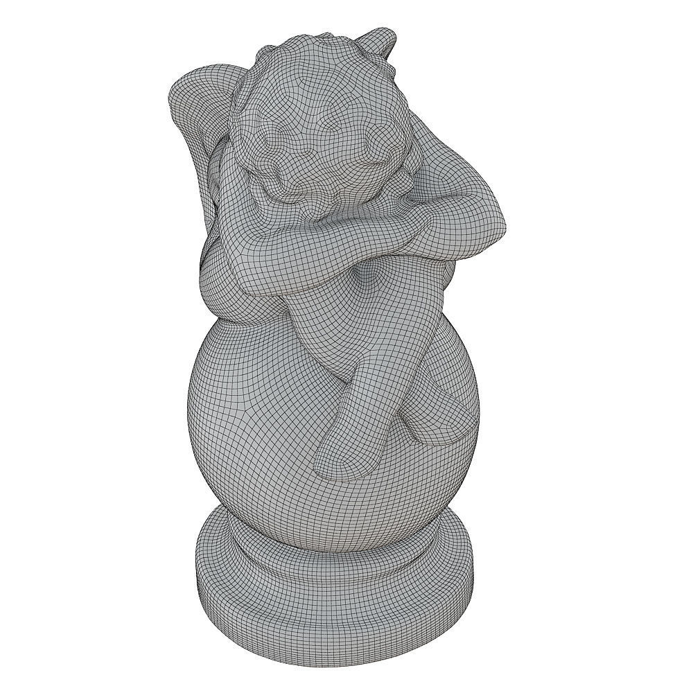Sculpture Angel Boy 3D model_7
