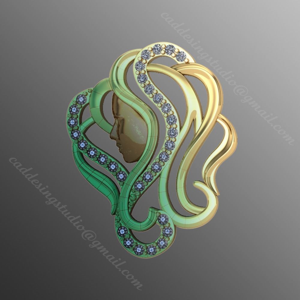 Pendant ak12 3D print model_1