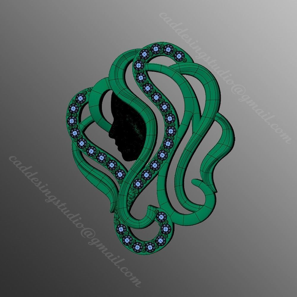 Pendant ak12 3D print model_2