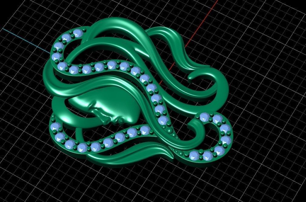 Pendant ak12 3D print model_9