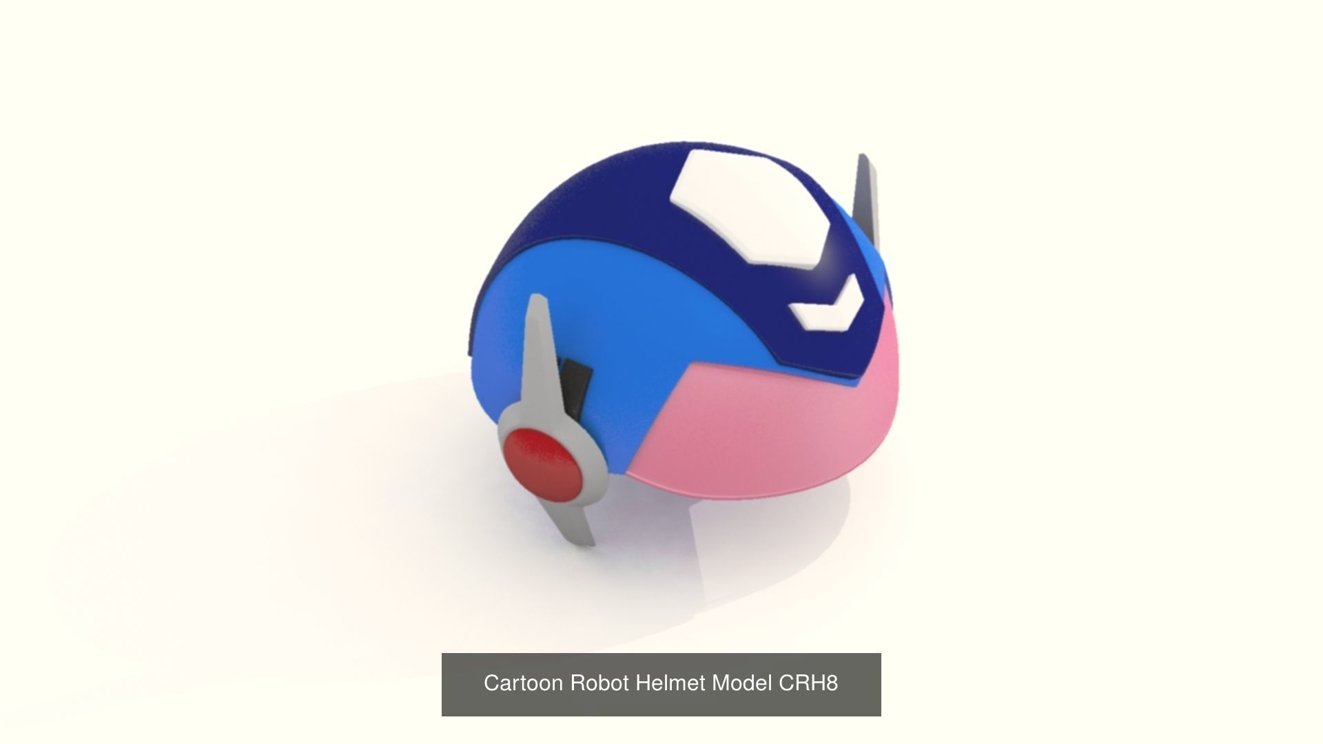 Cartoon Robot Helmet Model CRH1 to CRH8 3D Model Collection_6