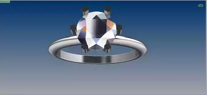 Engagement Soliteire Ring Round center 1ct