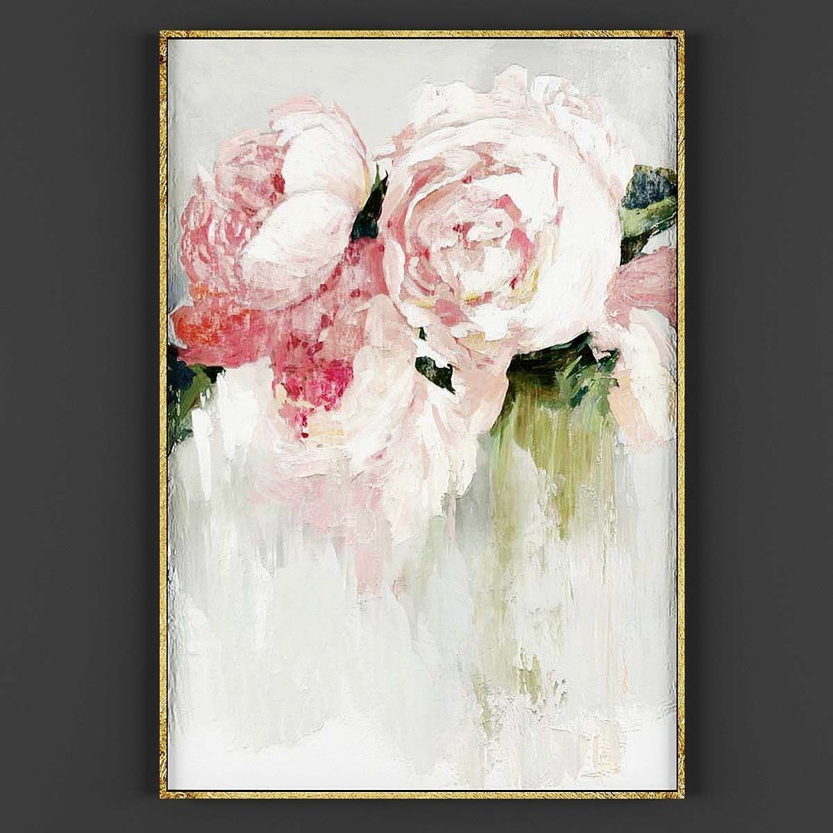 Art119 peonies art Low-poly 3D model_1