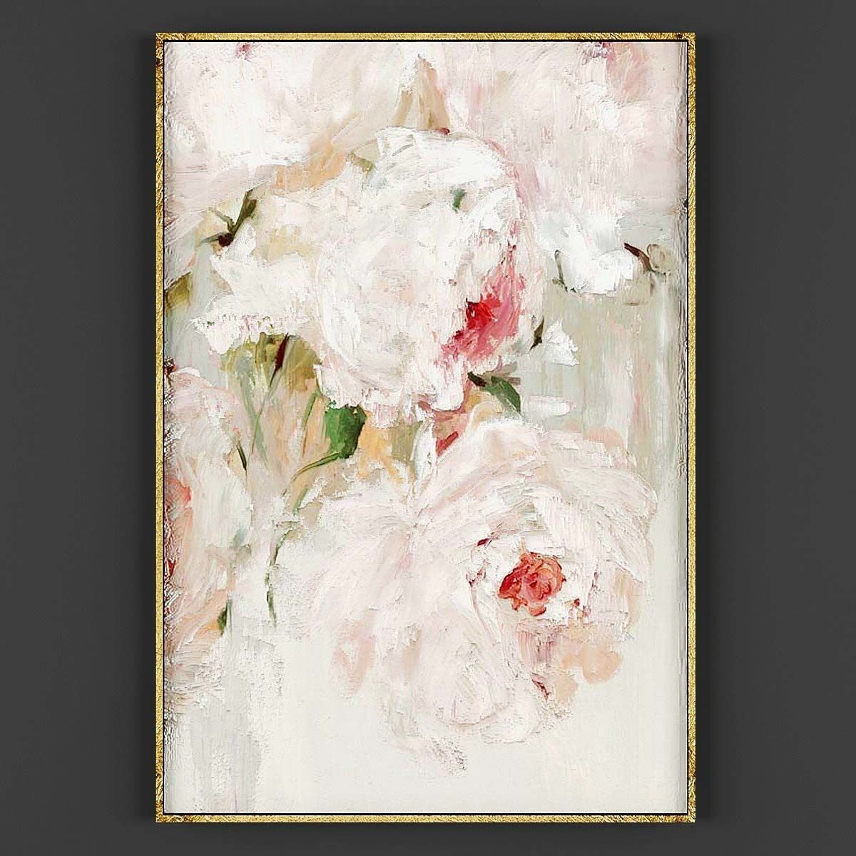 Art119 peonies art Low-poly 3D model_2