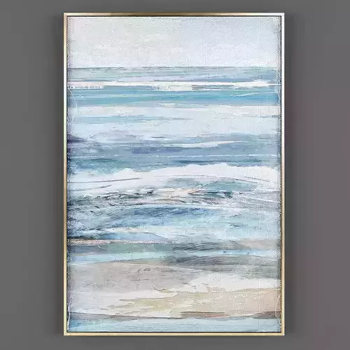 Art125 ocean canvas wall art Low-poly 3D model