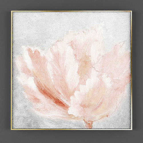 Art127 tulip wall art Low-poly 3D model
