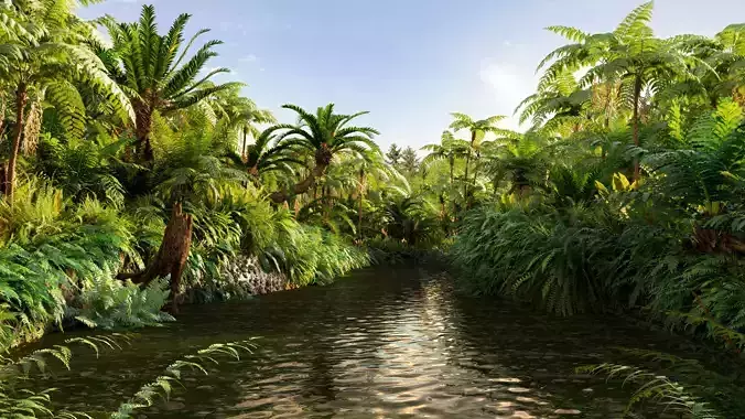 Bundle 09 - Fern garden 3D model