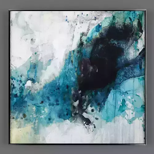 Art136 abstract painting in frame