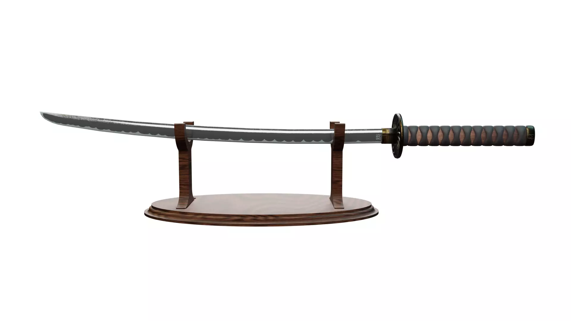 Katana samurai sword 3D model_0