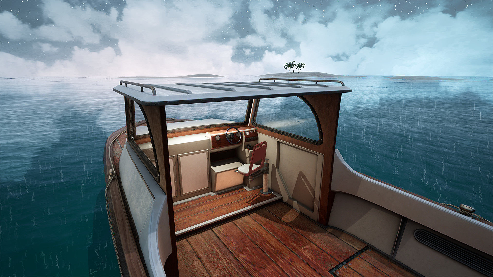 Motor Boat Low-poly 3D model_6