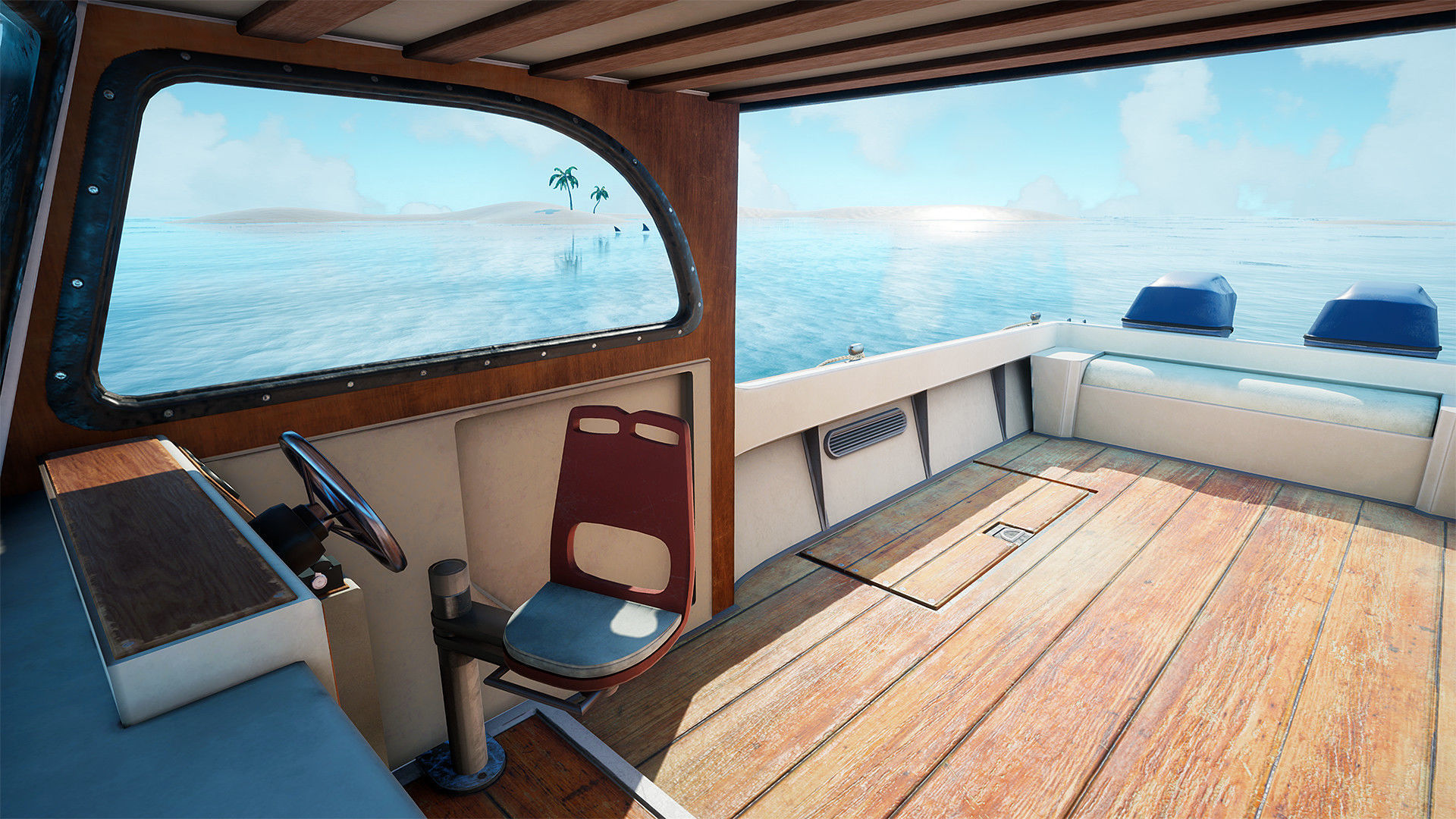 Motor Boat Low-poly 3D model_5