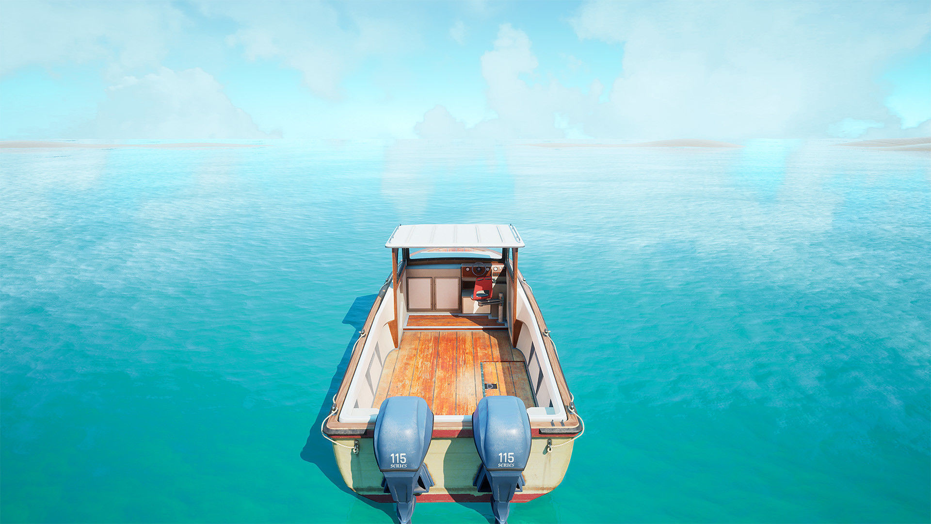 Motor Boat Low-poly 3D model_4