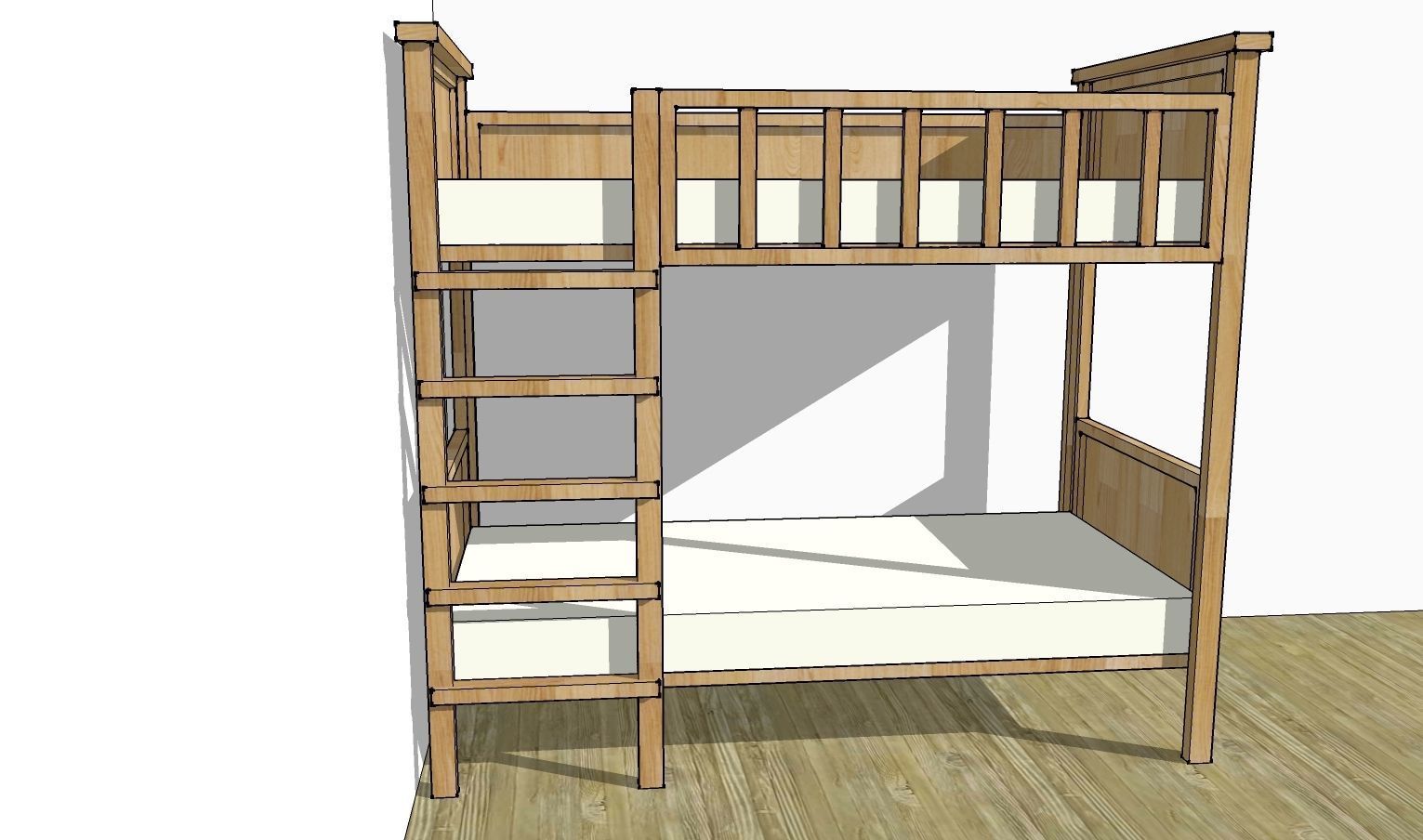 Simple Bunk 3D model_5