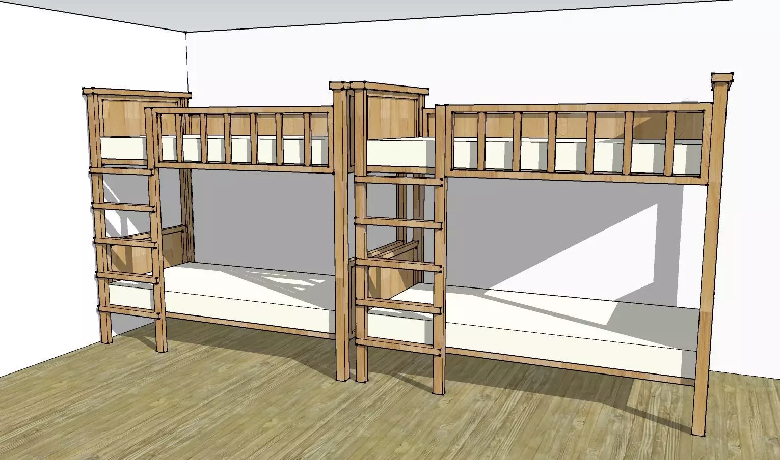 Simple Bunk 3D model_0