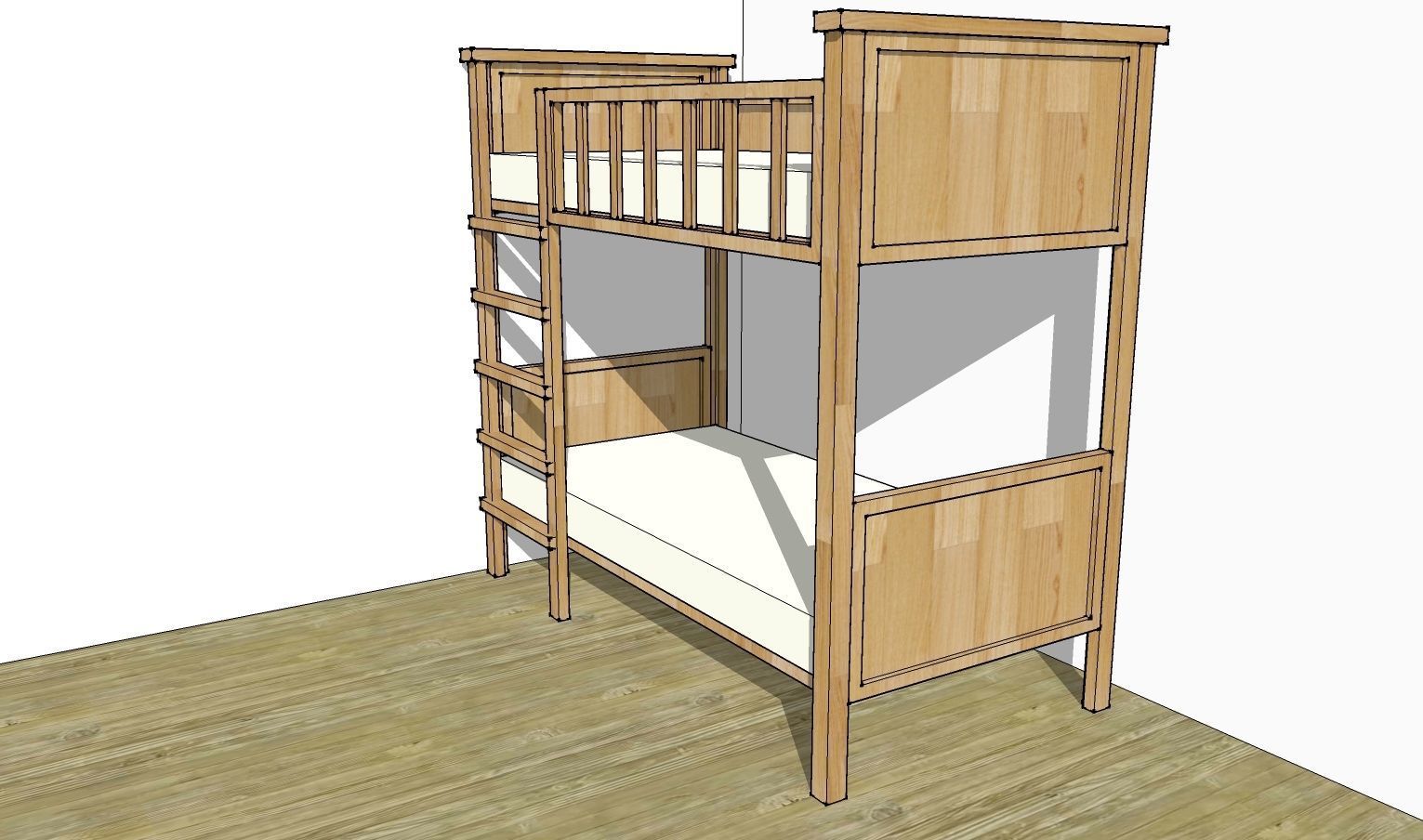 Simple Bunk 3D model_4