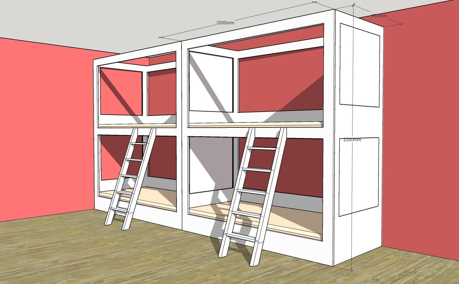Simple Bunk 3D model_7