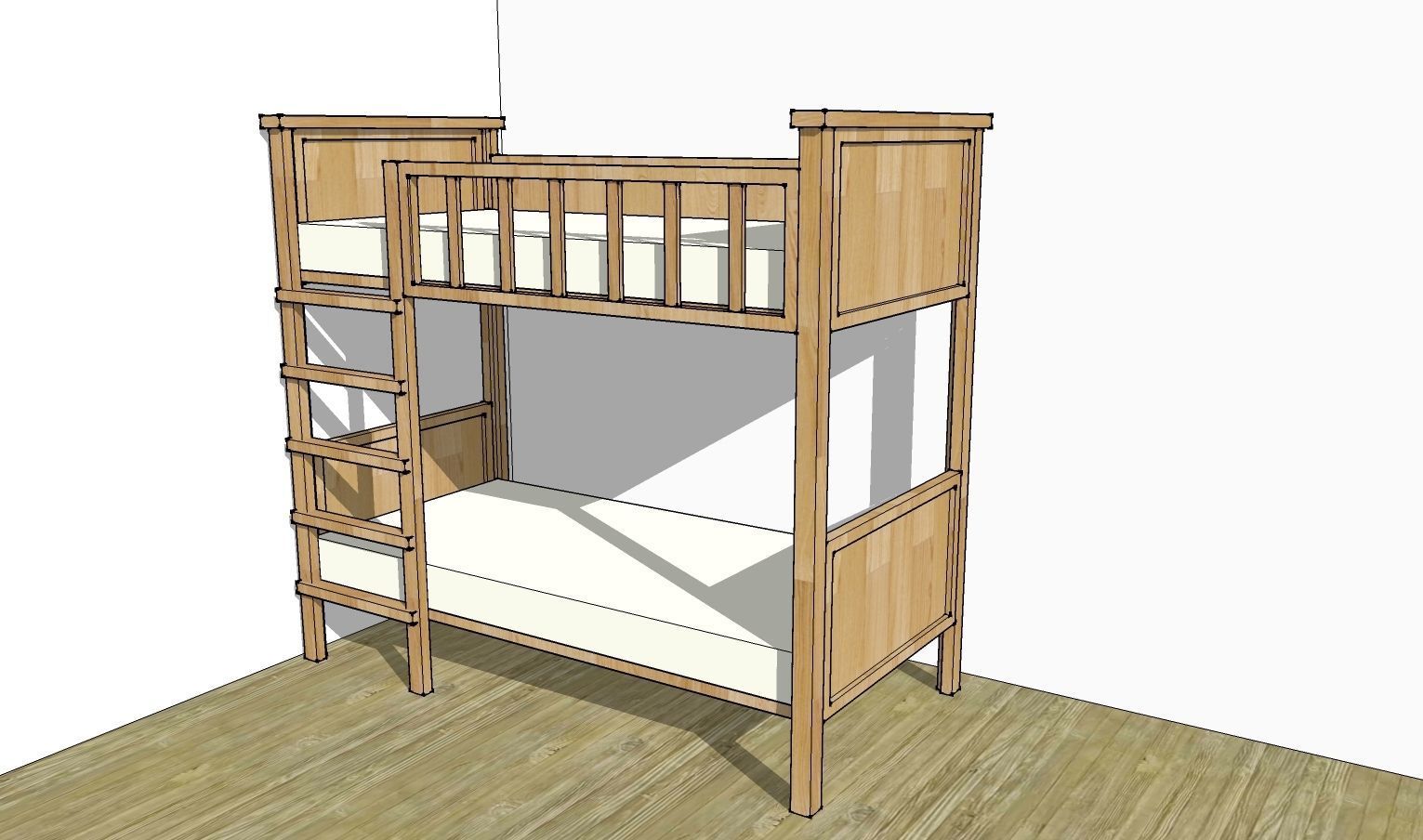 Simple Bunk 3D model_3