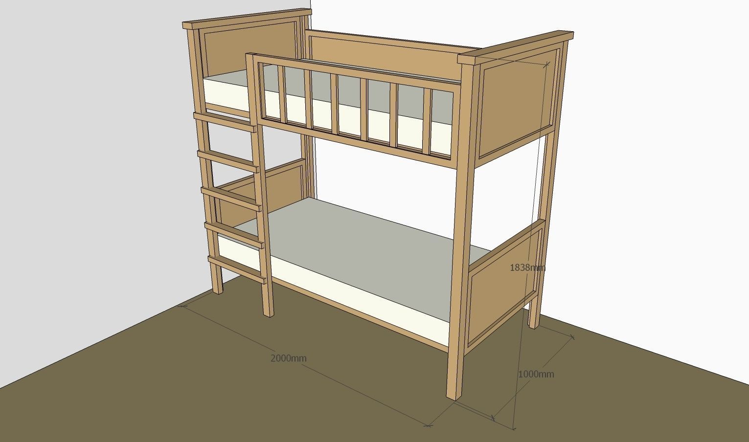 Simple Bunk 3D model_12