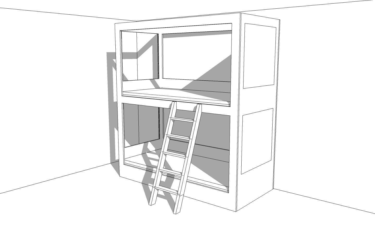Simple Bunk 3D model_8