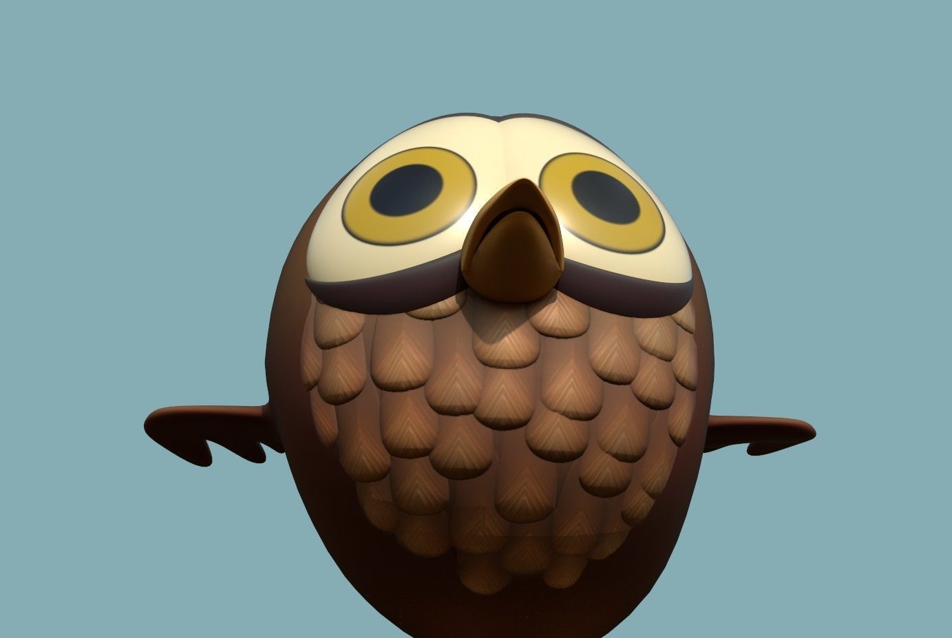 Little Owl Low-poly 3D model_18