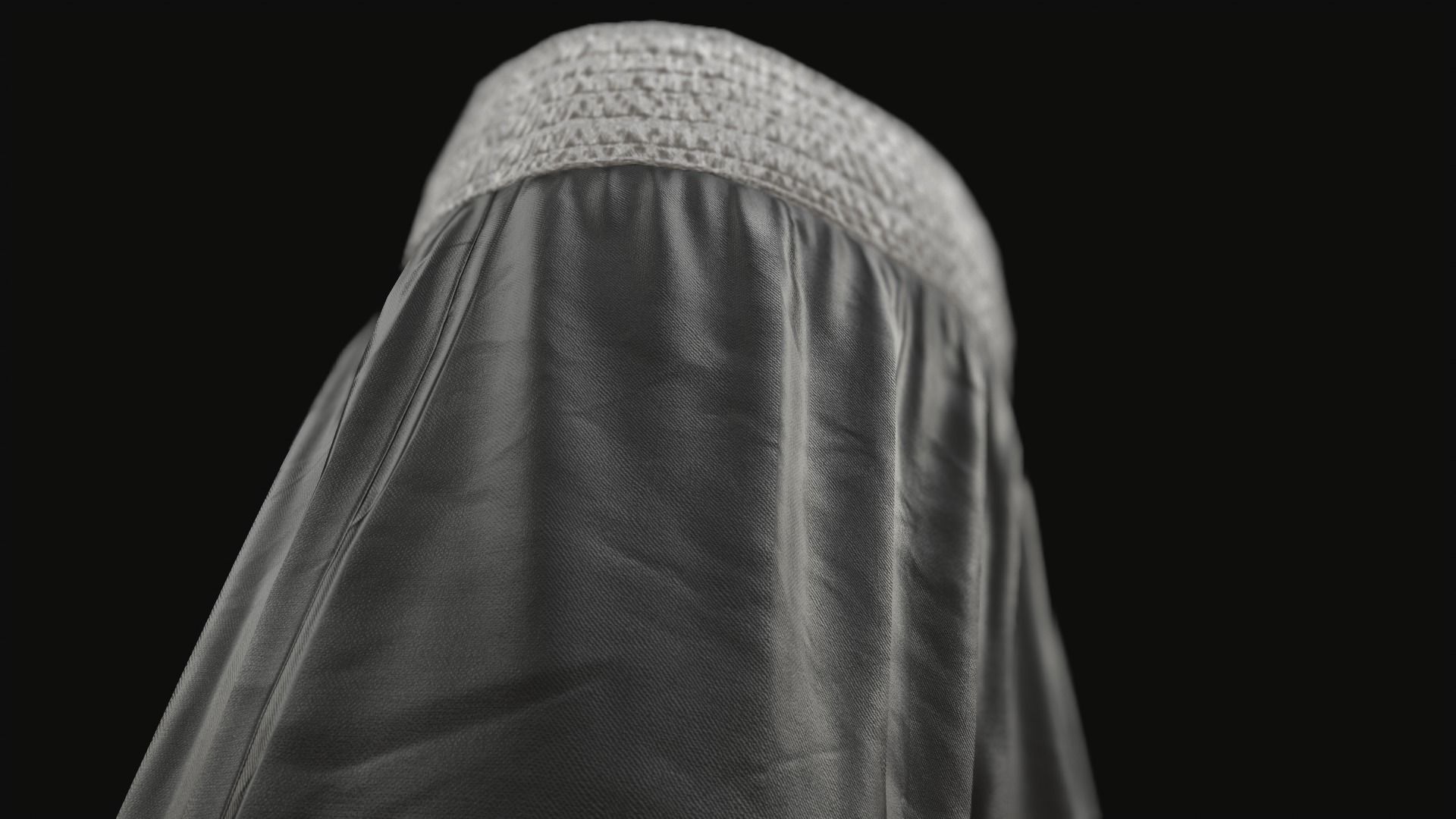 Black boxing shorts Low-poly 3D model_8