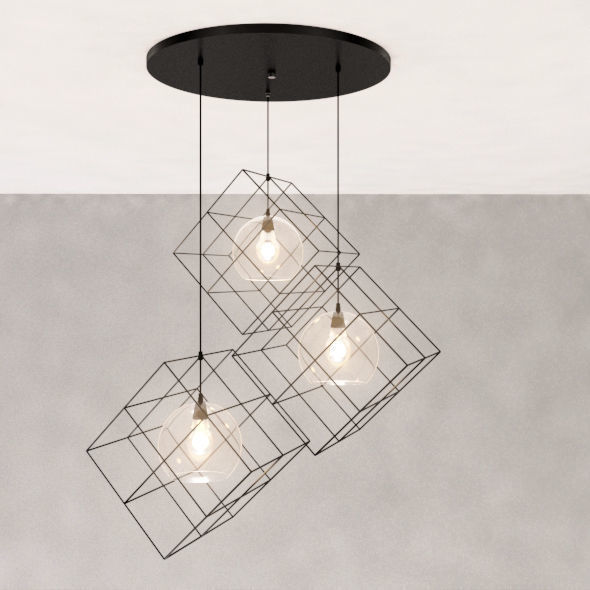 Diamond ceiling lamp 3D model_22