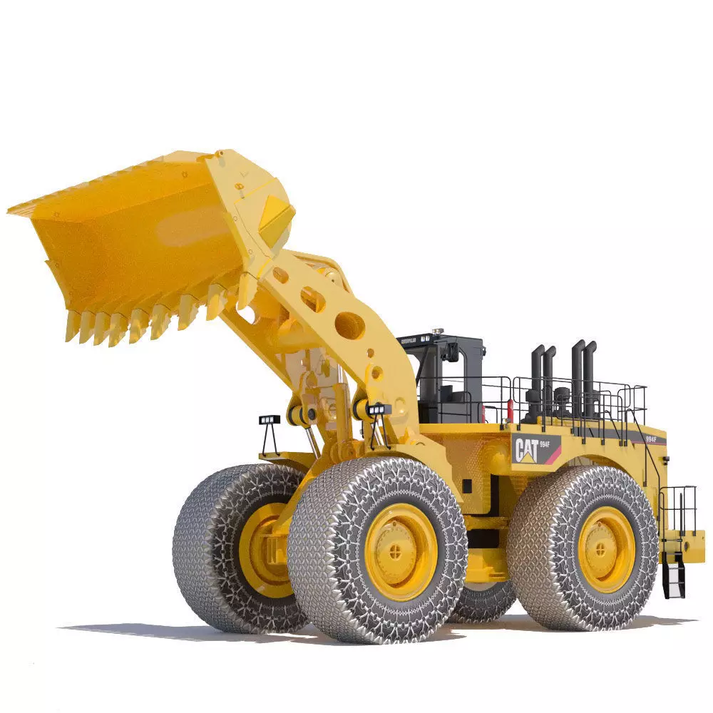 Wheel Loader with Chain Protection Cat 994F 3D model