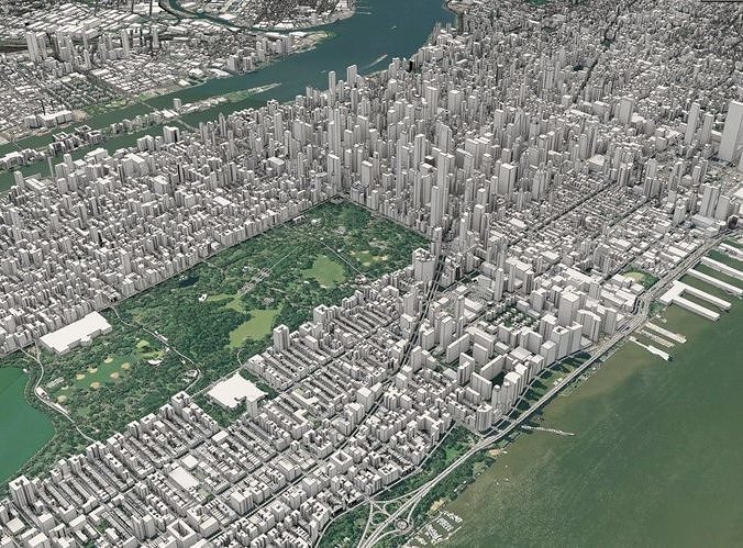 Cityscape New York USA 3D model