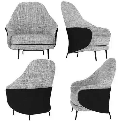 Minotti Angie GamFratesi design armchair 3D model