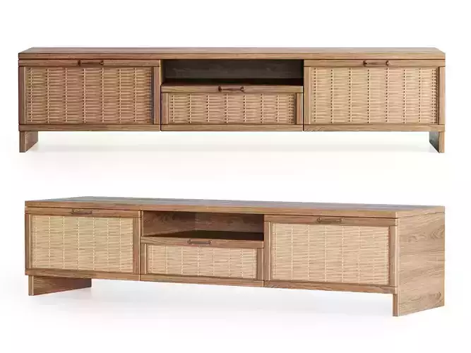 Wooden tv console
