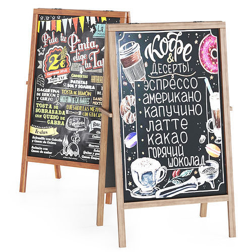 Menu board 3D model