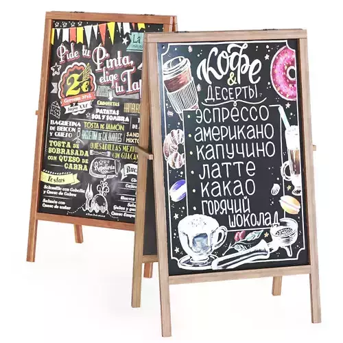 Menu board 3D model