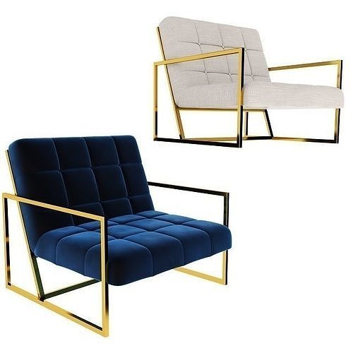 Golden finger lounge chair 3D model