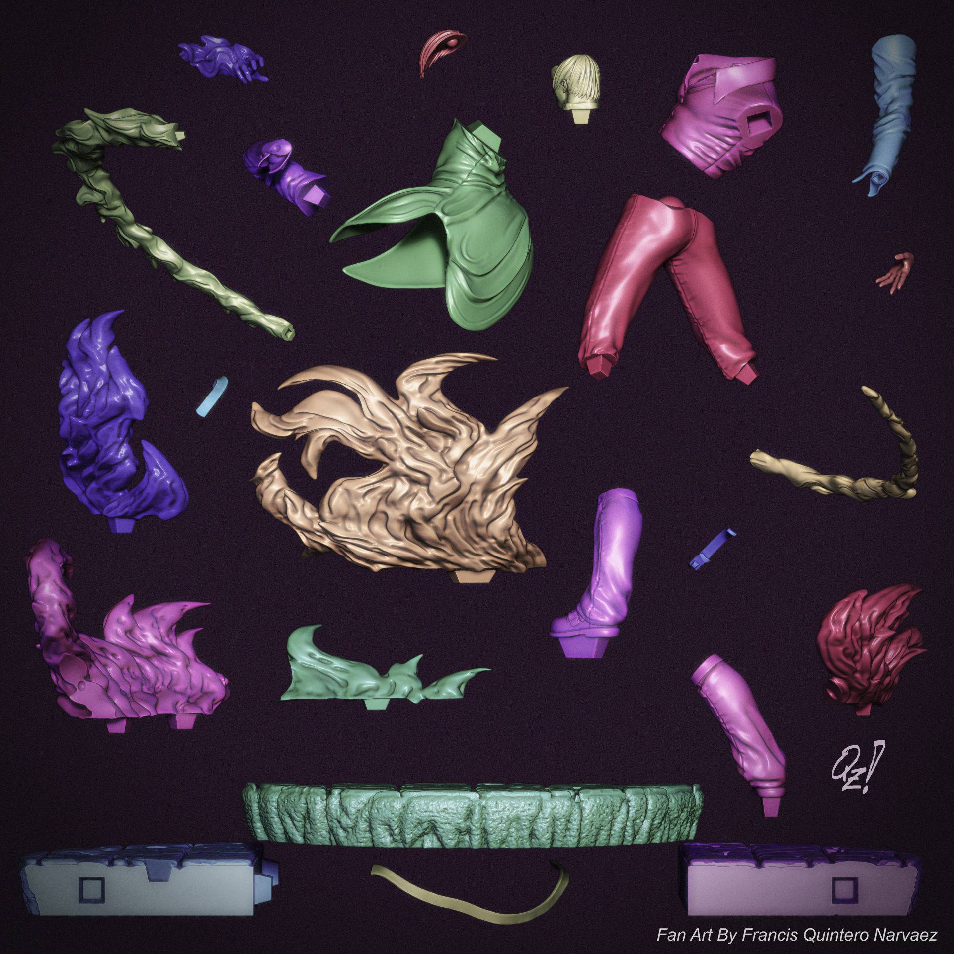 Iori yagami  KOF 3D print model_5