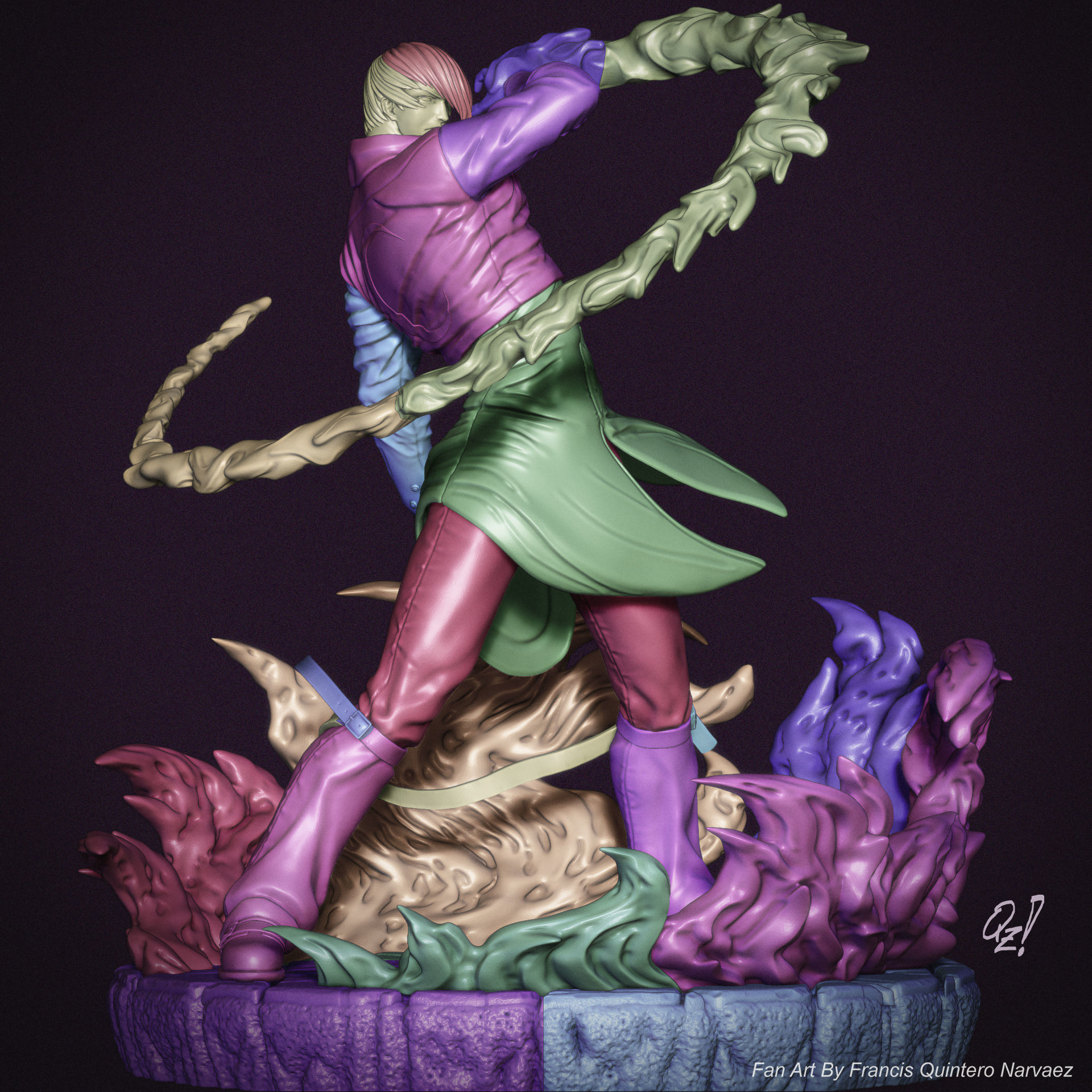 Iori yagami  KOF 3D print model_3